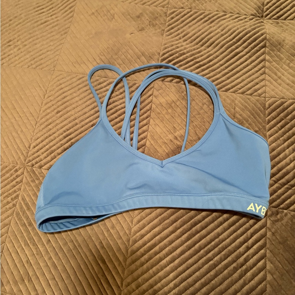 AYBL Women's Strappy Blue sports bra